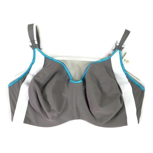 Cake Maternity Lemon Zest Gray Underwire Sports Nursing Bra Size 38H NWT